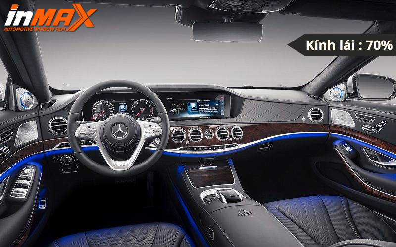 Lưu ý chọn màu phim kính lái khi dán phim phản xạ nhiệt xe Mercedes S600