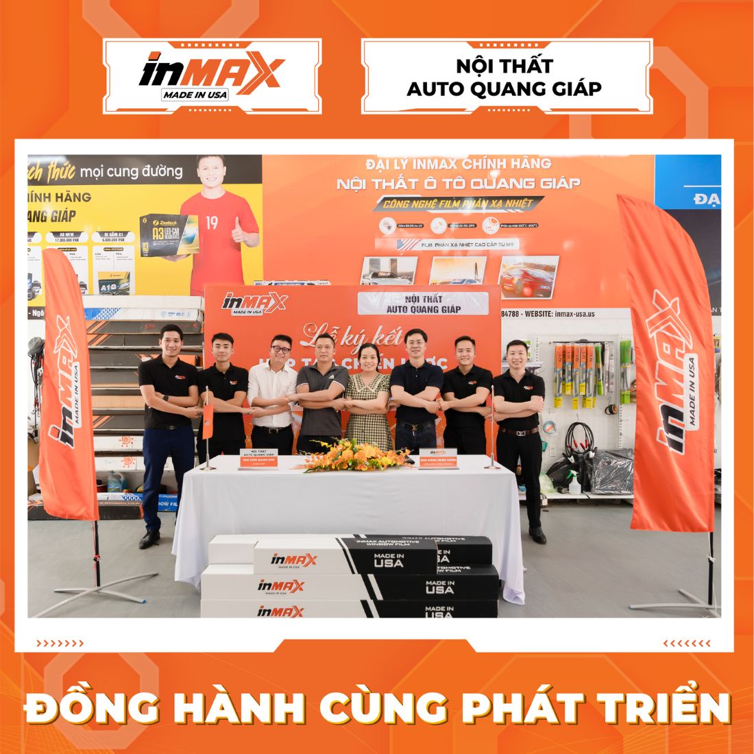 INMAX và Quang Giáp Auto cam kết hợp tác, đồng hành cùng phát triển