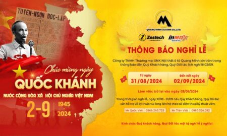 THÔNG BÁO LỊCH NGHỈ LỄ QUỐC KHÁNH 2/9