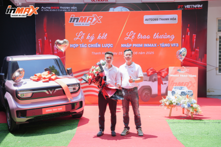 INMAX Việt Nam ký kết hợp tác chiến lược & trao tặng Vinfast VF3 cho Auto365 Thanh Hóa