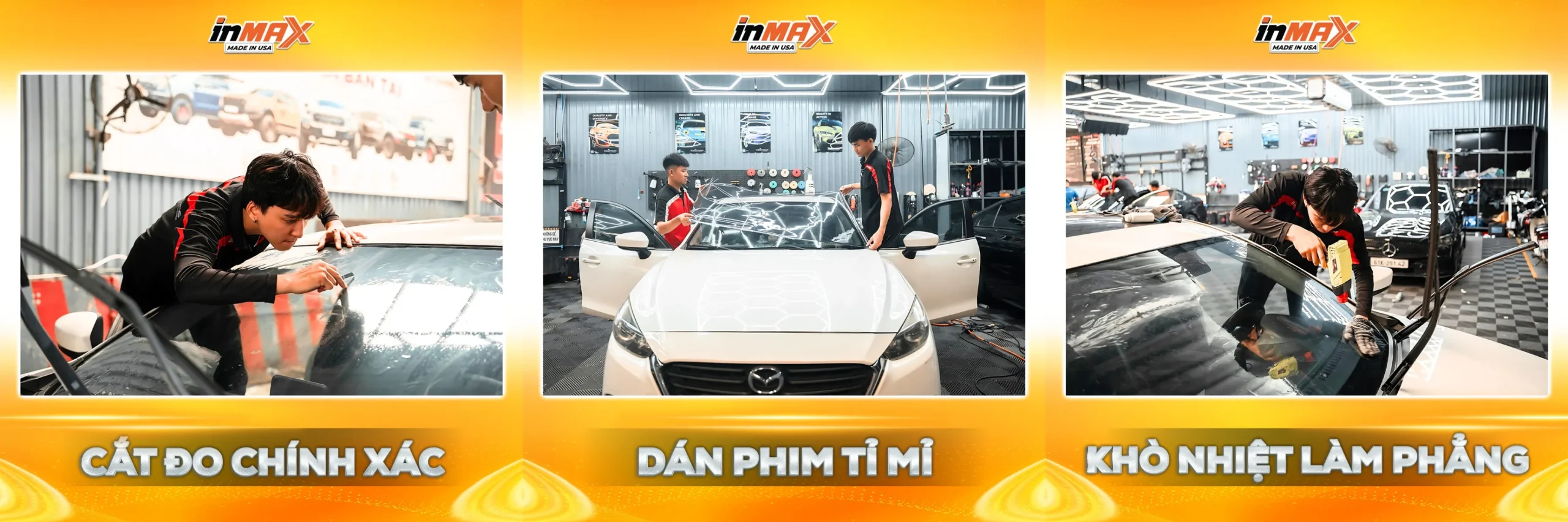 Thi công dán phim cách nhiệt ô tô bền màu