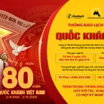Thông báo lịch nghỉ lễ Quốc khánh 2/9/2025