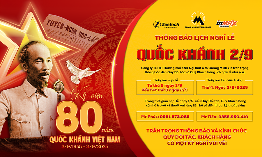 LỊCH NGHỈ LỄ QUỐC KHÁNH 2-9-2025