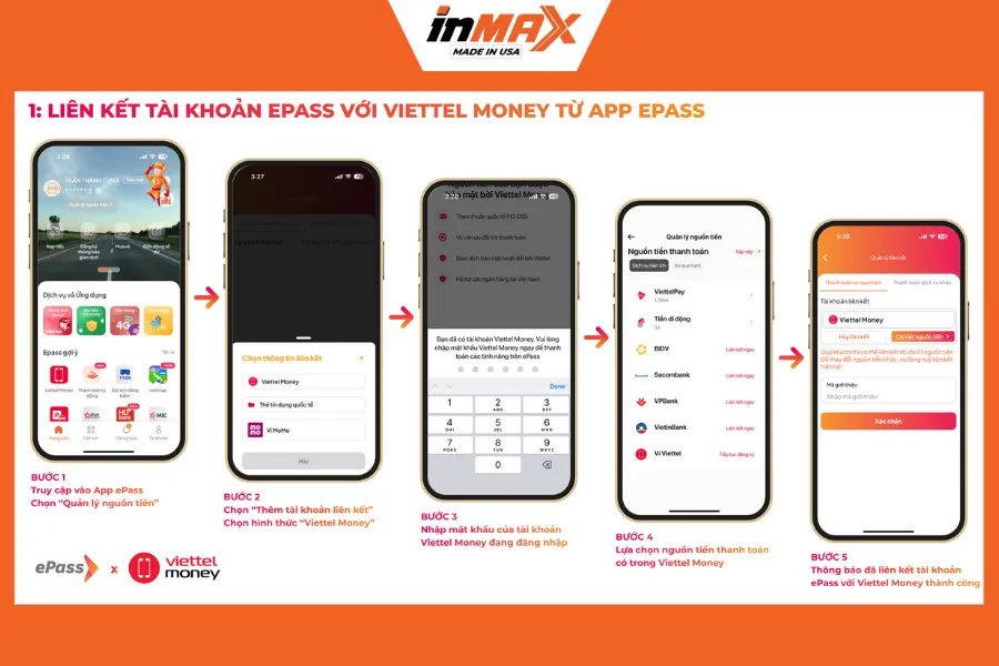 Liên kết tài khoản Epass với Viettel Money từ App Epass
