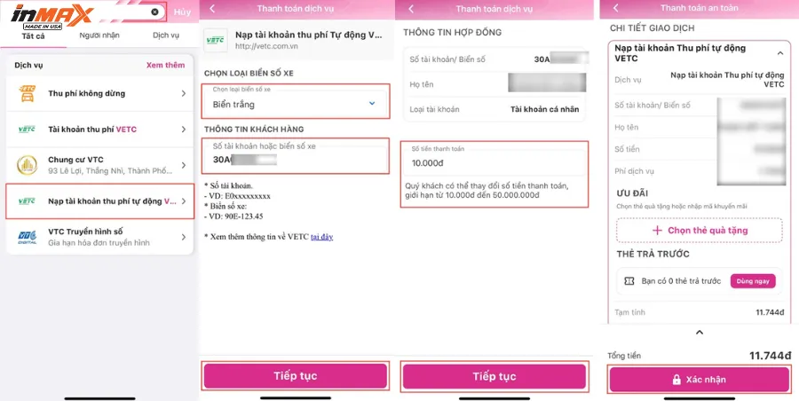 Cách nạp tiền VETC qua dịch vụ Top-up (Ngân hàng & Ví điện tử)