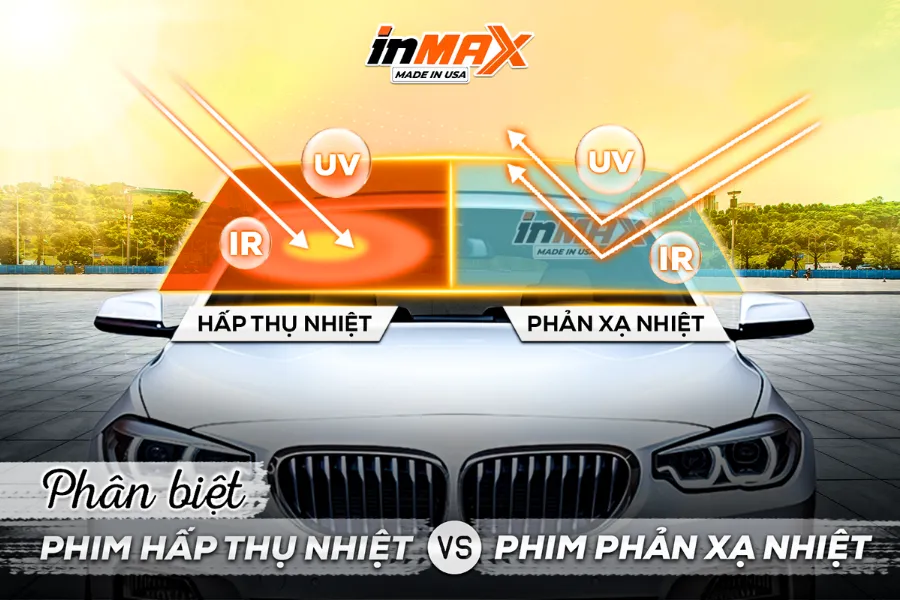 Phim cách nhiệt Inmax vượt trội hơn hẳn so với phim hấp thụ nhiệt thông thường