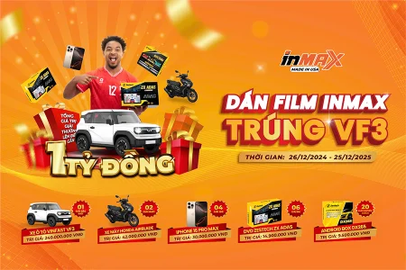 Công bố kết quả quay thưởng Đợt 3 chương trình “DÁN FILM INMAX – TRÚNG VF3”