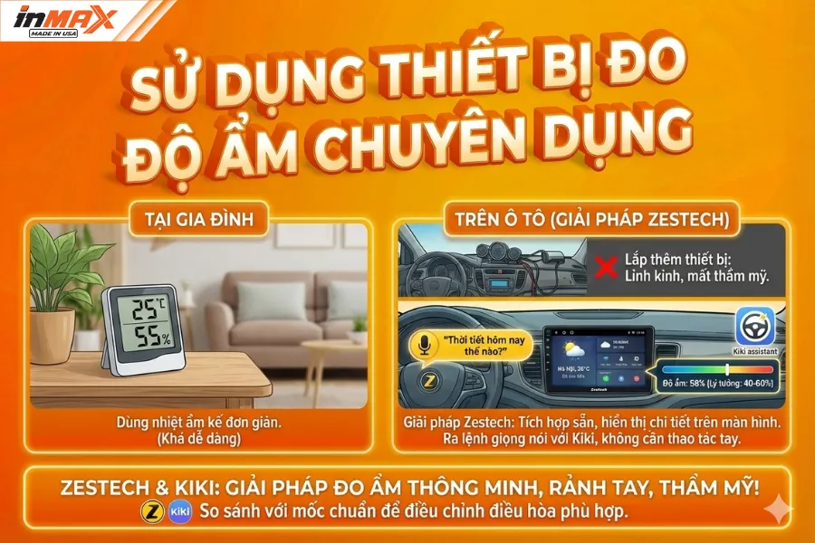 Sử dụng thiết bị đo chuyên dụng để biết độ ẩm bao nhiêu là tốt