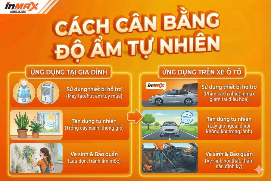 Các cách cân bằng độ ẩm tự nhiên