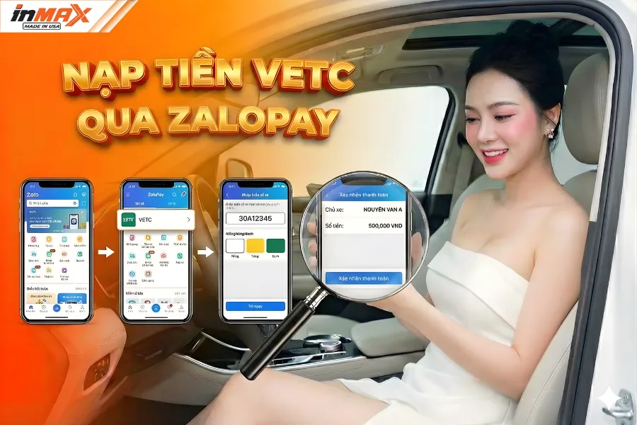 Nạp tiền VETC qua biển số xe bằng ví Zalo Pay