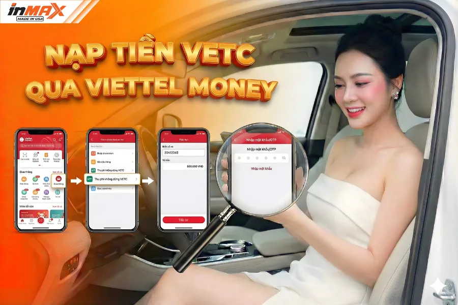 Nạp tiền VETC qua biển số xe bằng Viettel Money