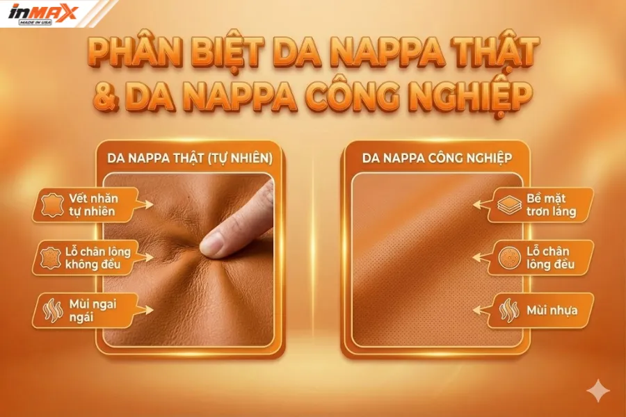 Phân biệt da nappa thật và da nappa công nghiệp