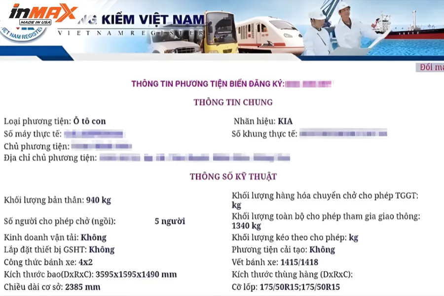Kết quả tra cứu phạt nguội trên hệ thống Cục Đăng kiểm Việt Nam