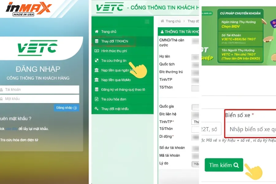 Tra cứu tài khoản VETC qua biển số xe trên website chính thức