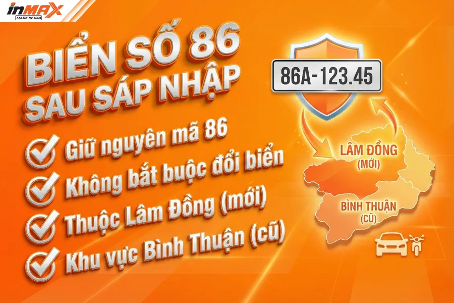 Biển số 86 ở đâu sau sáp nhập
