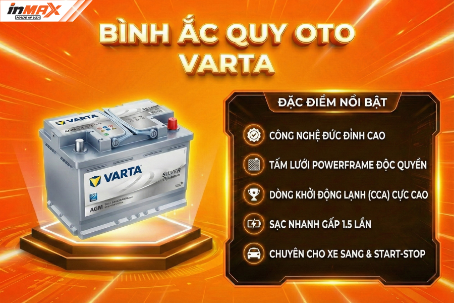 Bình ắc quy oto Varta - Công nghệ Đức đỉnh cao