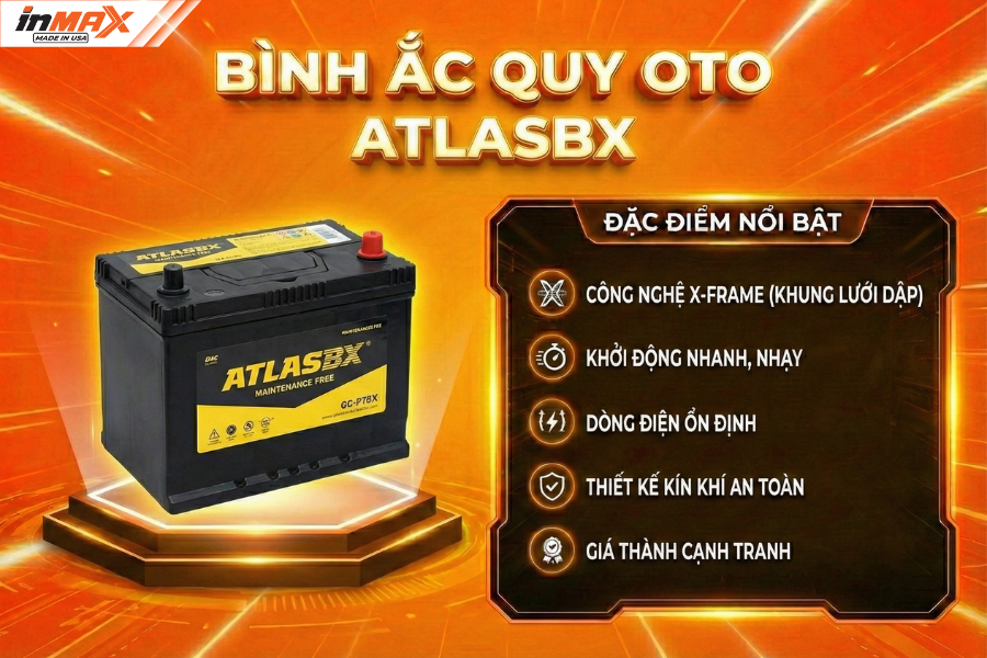 Bình ắc quy oto AtlasBX - Sức mạnh từ Hàn Quốc