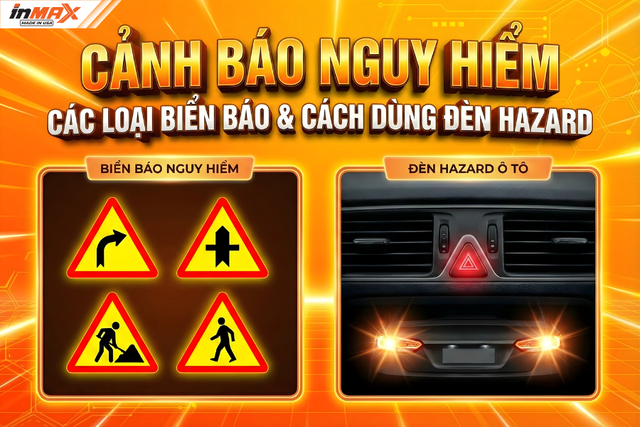 Cảnh báo nguy hiểm: Các loại biển báo & Cách dùng đèn Hazard