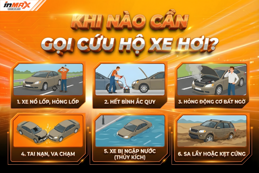 Trường hợp cần gọi dịch vụ cứu hộ xe hơi