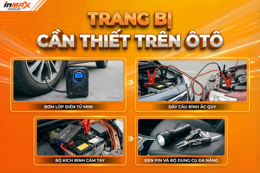 Trang bị cần thiết trên xe để hạn chế phụ thuộc vào cứu hộ