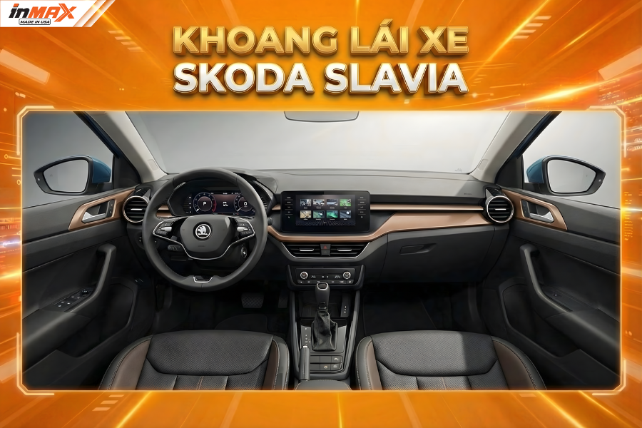 Khoang lái và Bảng táp-lô xe Skoda Slavia