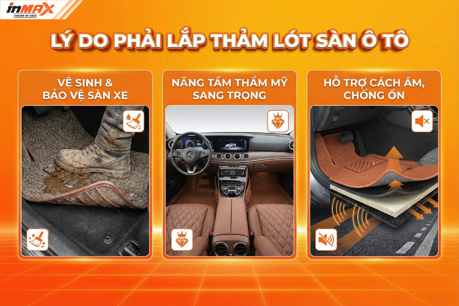 Lý do phải lắp thảm lót sàn oto