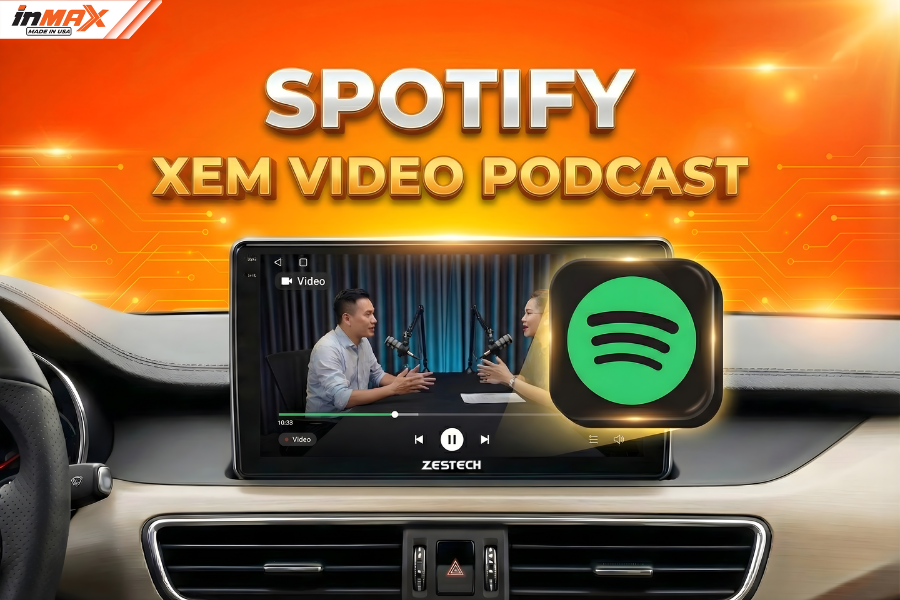 Spotify - Phần mềm xem video trên oto dạng podcast