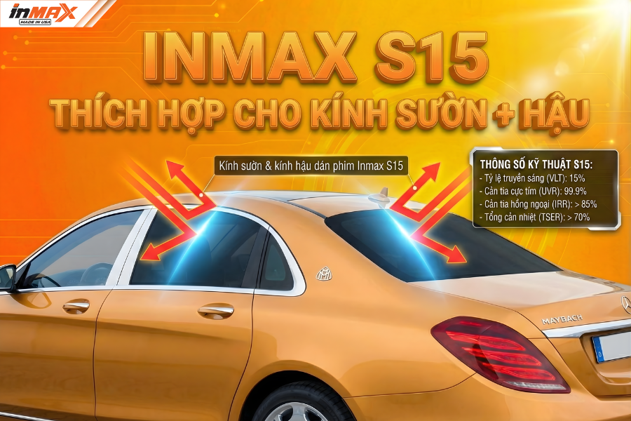 Phim Inmax mã S - S15: Lá chắn nhiệt hoàn hảo cho khoang hành khách