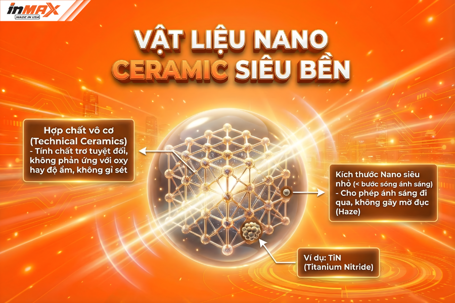 Vật liệu Nano Ceramic của phim Inmax mã V