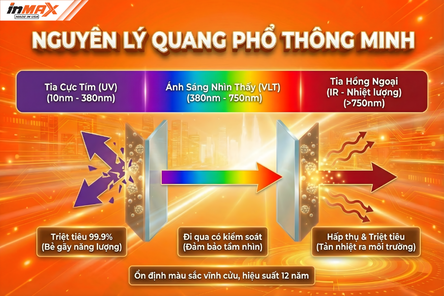 Nguyên lý lọc quang phổ thông minh của phim Inmax mã V