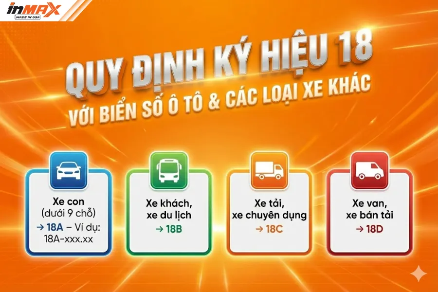 Quy định ký hiệu 18 đối với ô tô và các loại xe khác