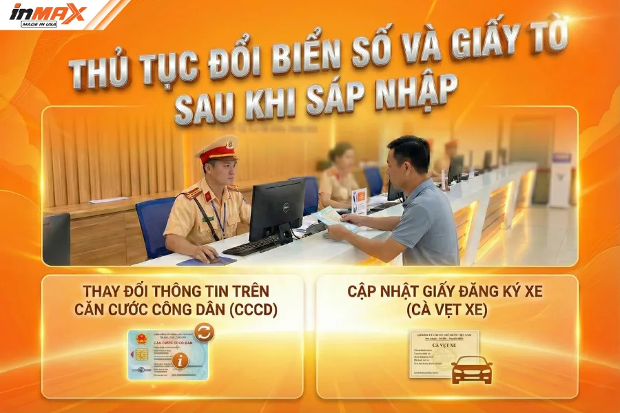 Thủ tục đổi biển số và giấy tờ sau khi 83 sáp nhập