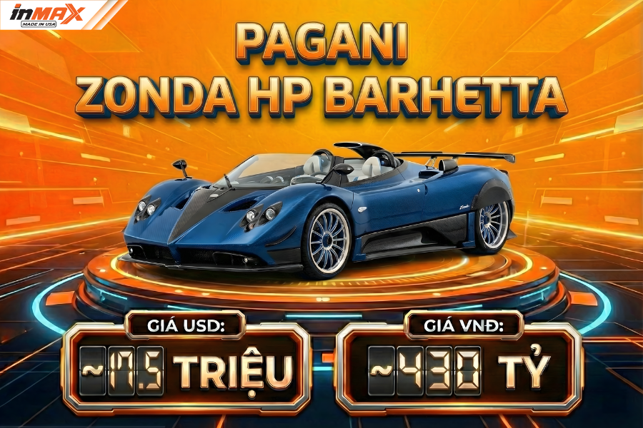 Pagani Zonda HP Barchetta - TOP 4 xe đắt nhất thế giới