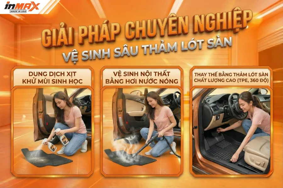 Vệ sinh sâu thảm lót sàn oto