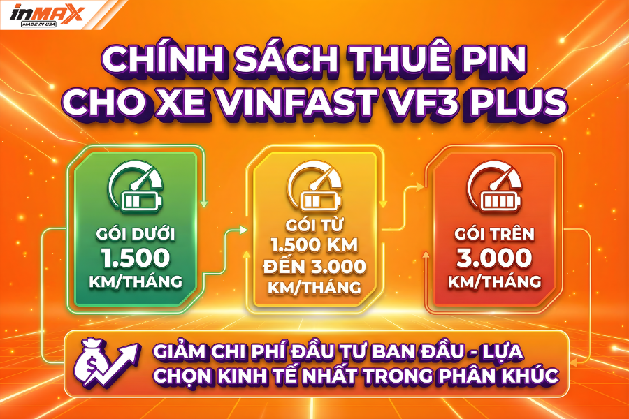 Chính sách thuê pin cho VinFast VF3 Plus