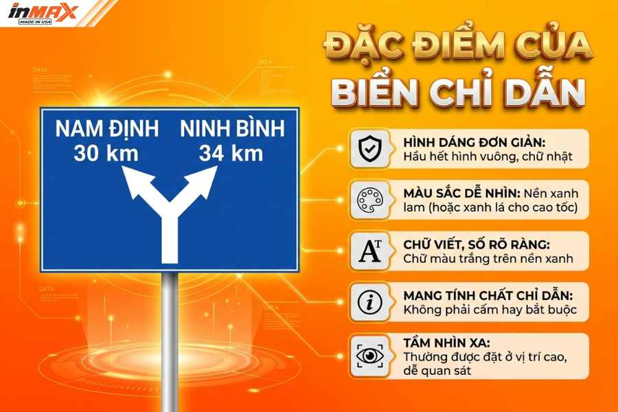 Đặc điểm nhận diện biển chỉ dẫn giao thông
