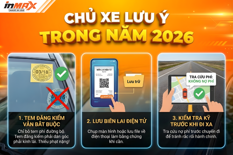 Lưu ý về dán tem phí đường bộ cho chủ xe trong năm 2026