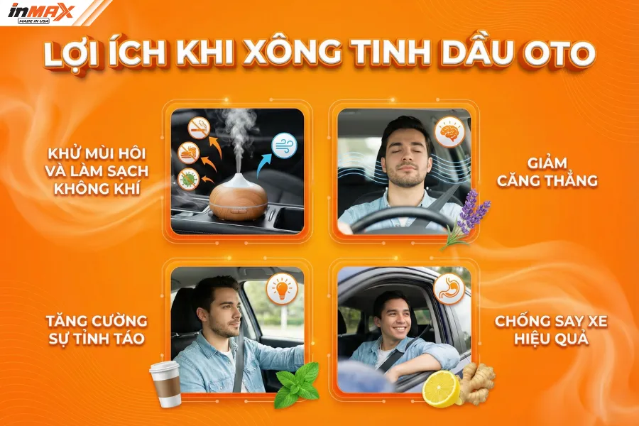 Lợi ích khi xông tinh dầu oto