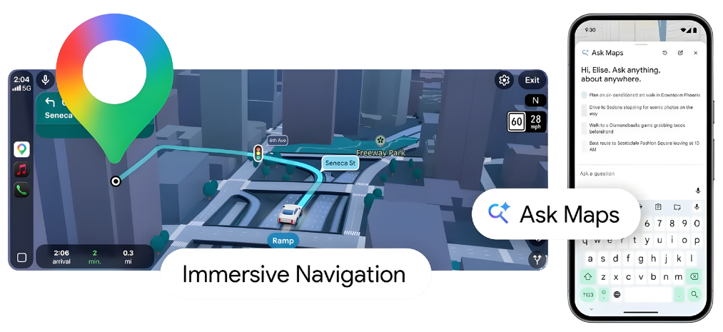 Bản nâng cấp mới của Google Maps tích hợp AI GEMINI