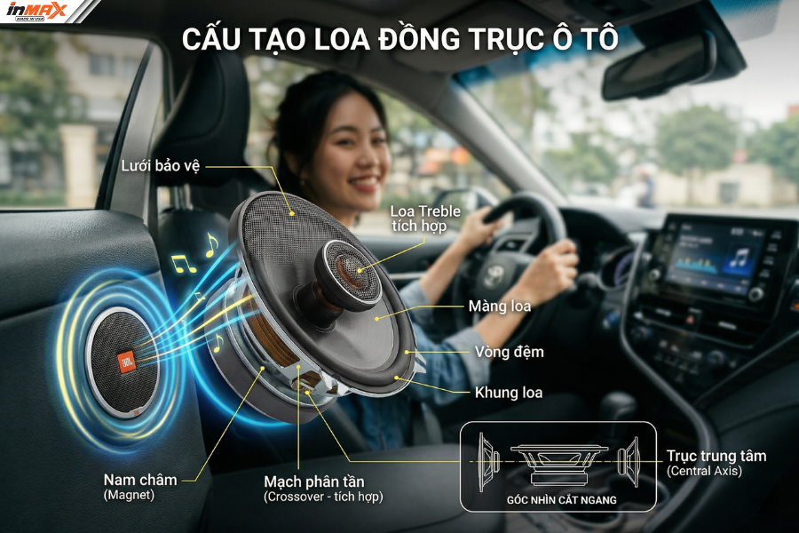 Nâng cấp âm thanh ô tô với loa đồng trục