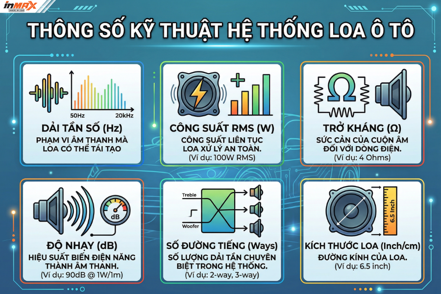 Các thông số kỹ thuật cần biết khi nâng cấp âm thanh ô tô