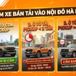 Cấm xe bán tải khung giờ nào vào nội đô Hà Nội năm 2026?