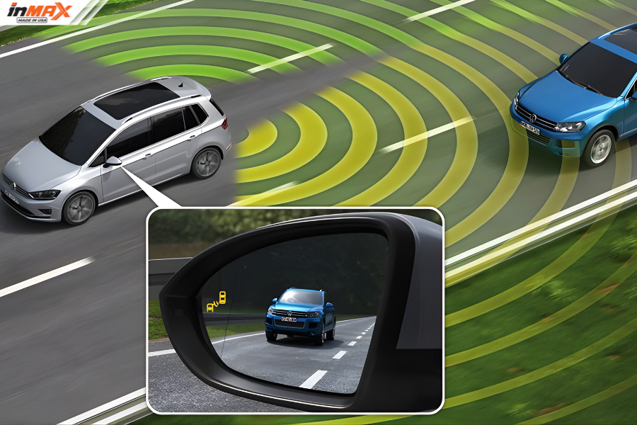 Hoạt động của hệ thống cảnh báo điểm mù ô tô