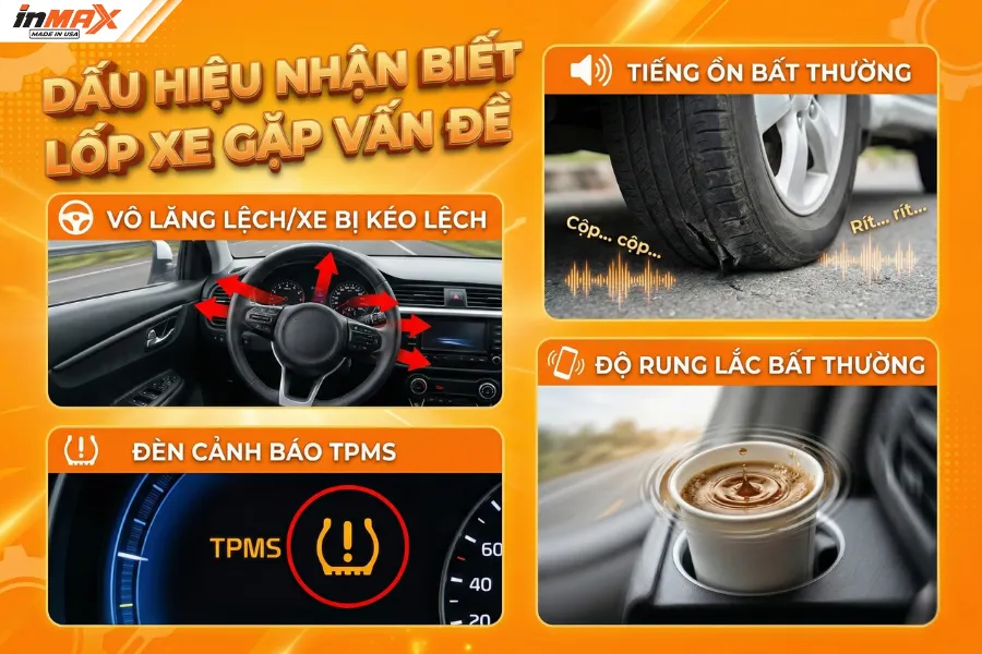 Dấu hiệu nhận biết lốp gặp vấn đề