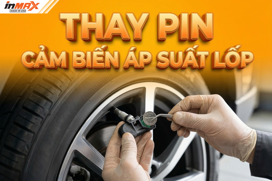 Thay pin cảm biến áp suất lốp