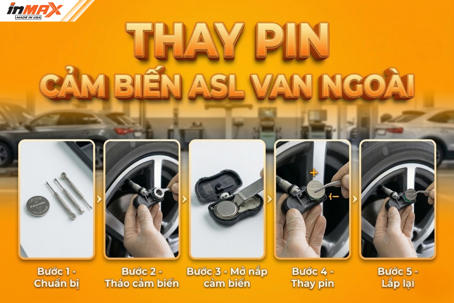 Thay pin cảm biến asl van ngoài