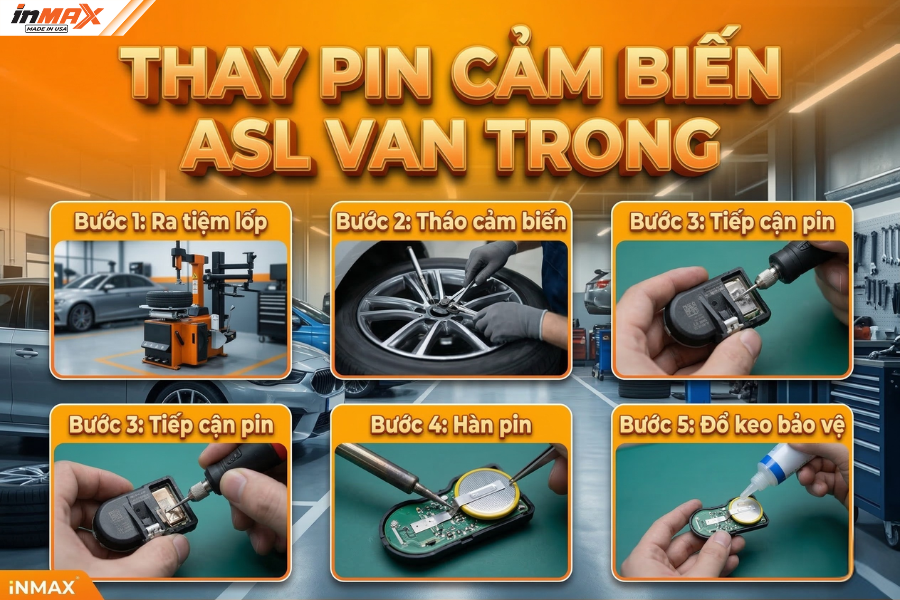 Thay pin cảm biến asl van trong