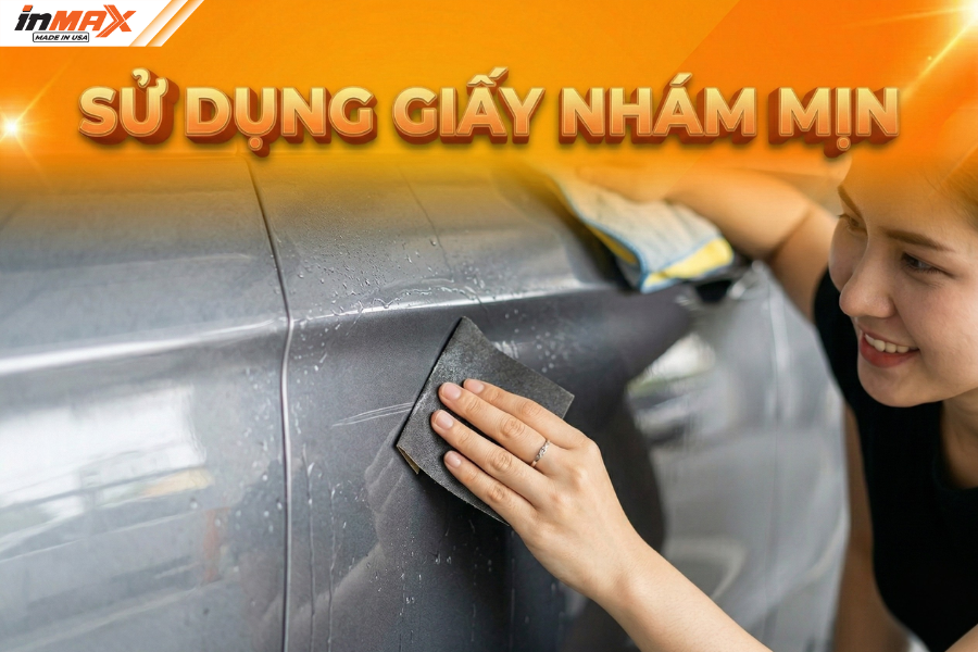 Xóa xước xe oto-Sử dụng giấy nhám mịn