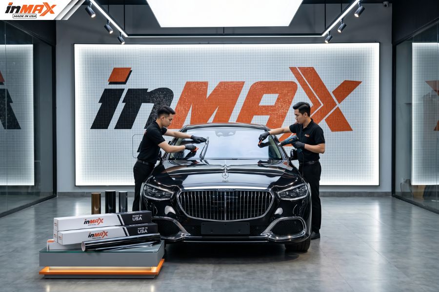 Quá trình thi công phim cách nhiệt ô tô tốt nhất - Inmax