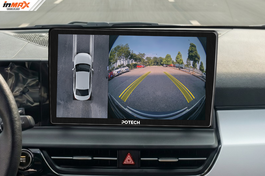 Màn hình Android liền camera 360 ô tô Potech